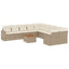 sofasæt til haven 11 dele med hynder polyrattan beige