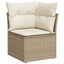 sofasæt til haven 12 dele med hynder polyrattan beige