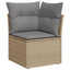 havesofasæt 12 dele med hynder polyrattan beige