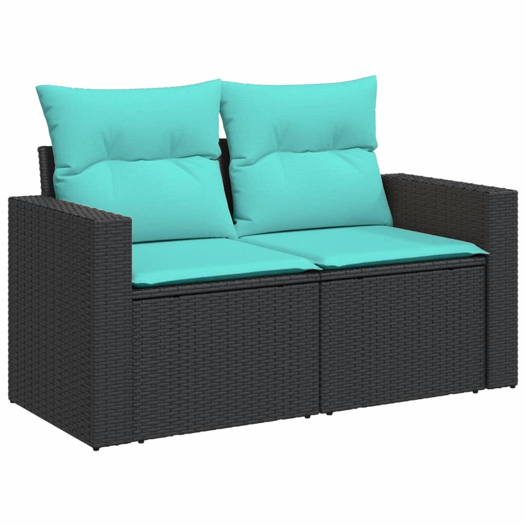 sofasæt til haven 12 dele med hynder polyrattan sort