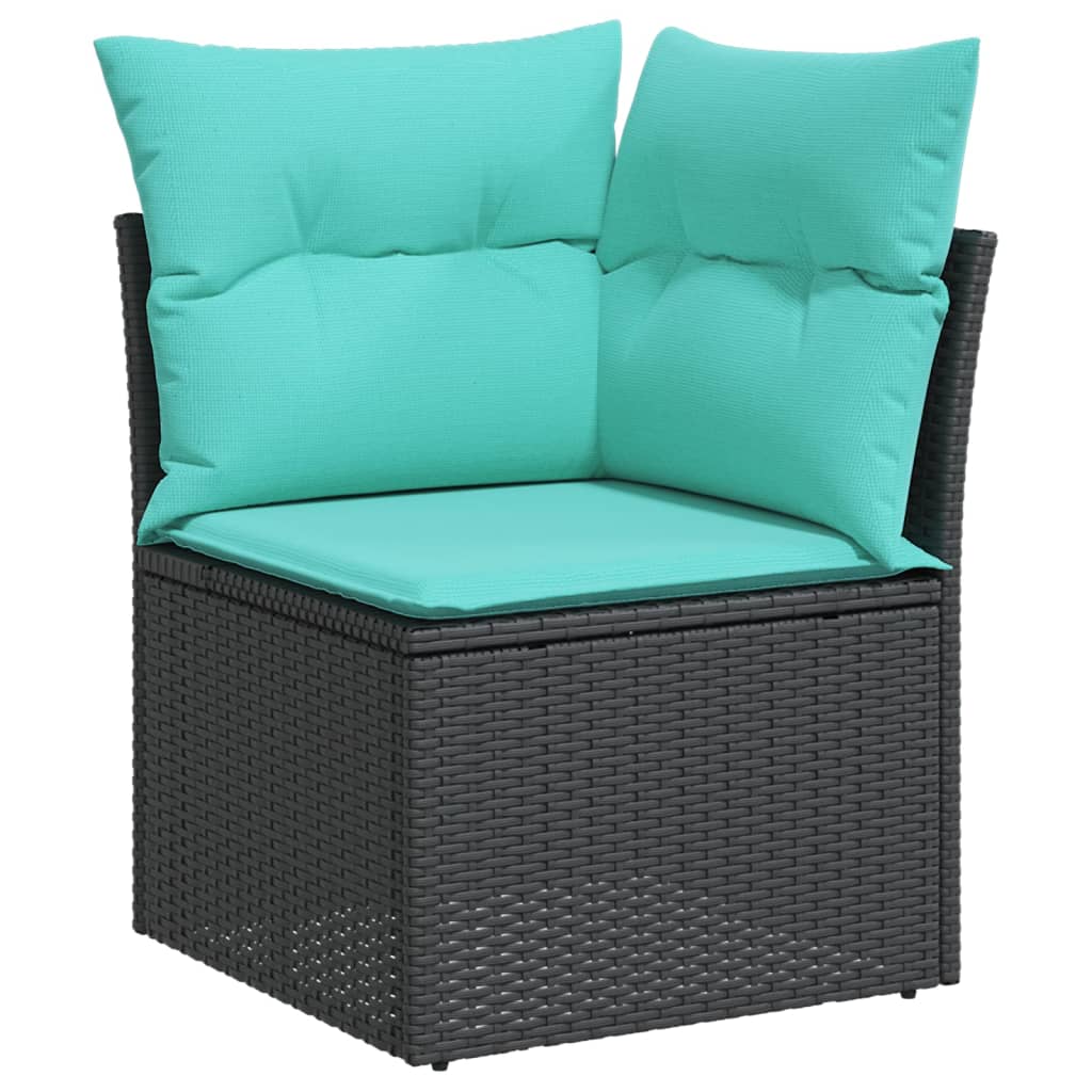 sofasæt til haven 14 dele med hynder polyrattan sort