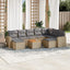 havesofasæt 10 dele med hynder polyrattan beige