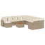 sofasæt til haven 12 dele med hynder polyrattan beige