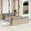 havesofasæt 8 dele med hynder polyrattan beige