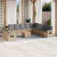 havesofasæt 12 dele med hynder polyrattan beige