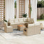 sofasæt til haven 9 dele med hynder polyrattan beige