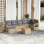 havesofasæt 8 dele med hynder polyrattan beige