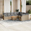 havesofasæt 10 dele med hynder polyrattan beige