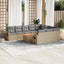 havesofasæt 11 dele med hynder polyrattan beige