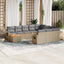 havesofasæt 11 dele med hynder polyrattan beige