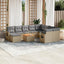 havesofasæt 11 dele med hynder polyrattan beige