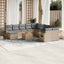havesofasæt 12 dele med hynder polyrattan beige