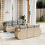 sofasæt til haven 7 dele med hynder polyrattan beige