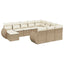 sofasæt til haven 11 dele med hynder polyrattan beige