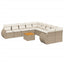 sofasæt til haven 11 dele med hynder polyrattan beige