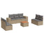 sofasæt til haven 8 dele med hynder polyrattan beige