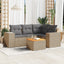 sofasæt til haven 5 dele med hynder polyrattan beige