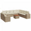 sofasæt til haven 11 dele med hynder polyrattan beige