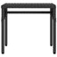 liggestole 2 stk. med baldakiner og bord polyrattan sort