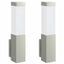 Udendørs væglampe 2 pcs Sølv 10.5 x 6 x 33 cm