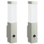 Udendørs væglampe 2 pcs Sølv 10.5 x 6 x 33 cm
