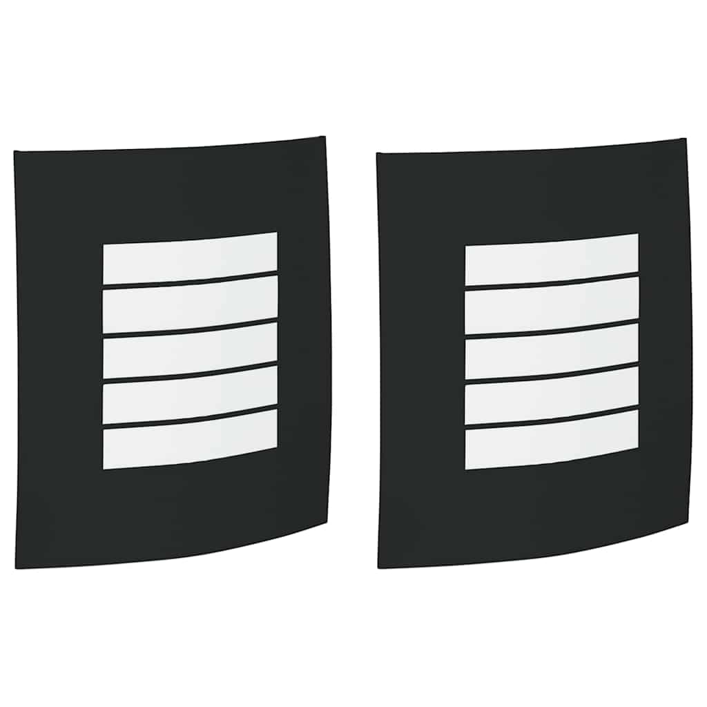 Udendørs væglampe 2 pcs Sort 23,5 x 9 x 26 cm