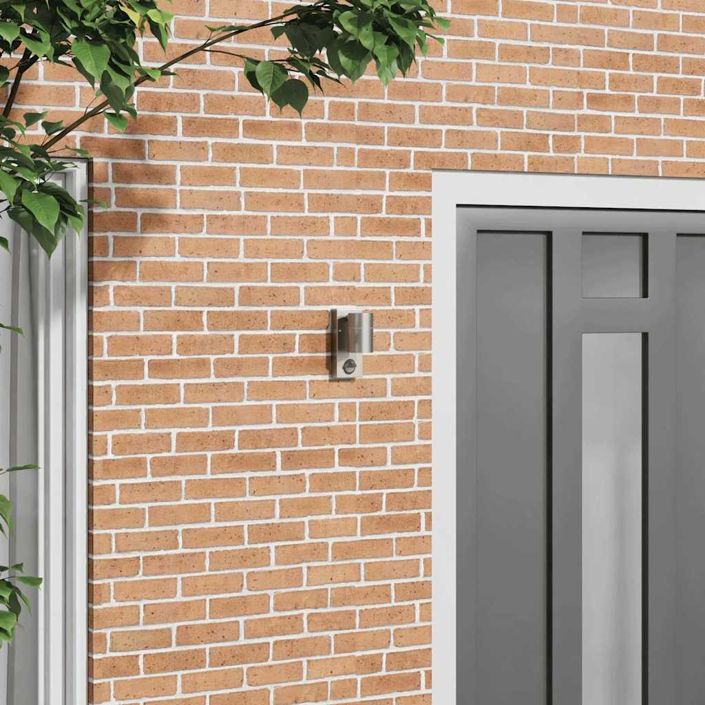 Udendørs væglampe Sølv 6,5 x 10,5 x 16 cm Rustfrit stål og glas