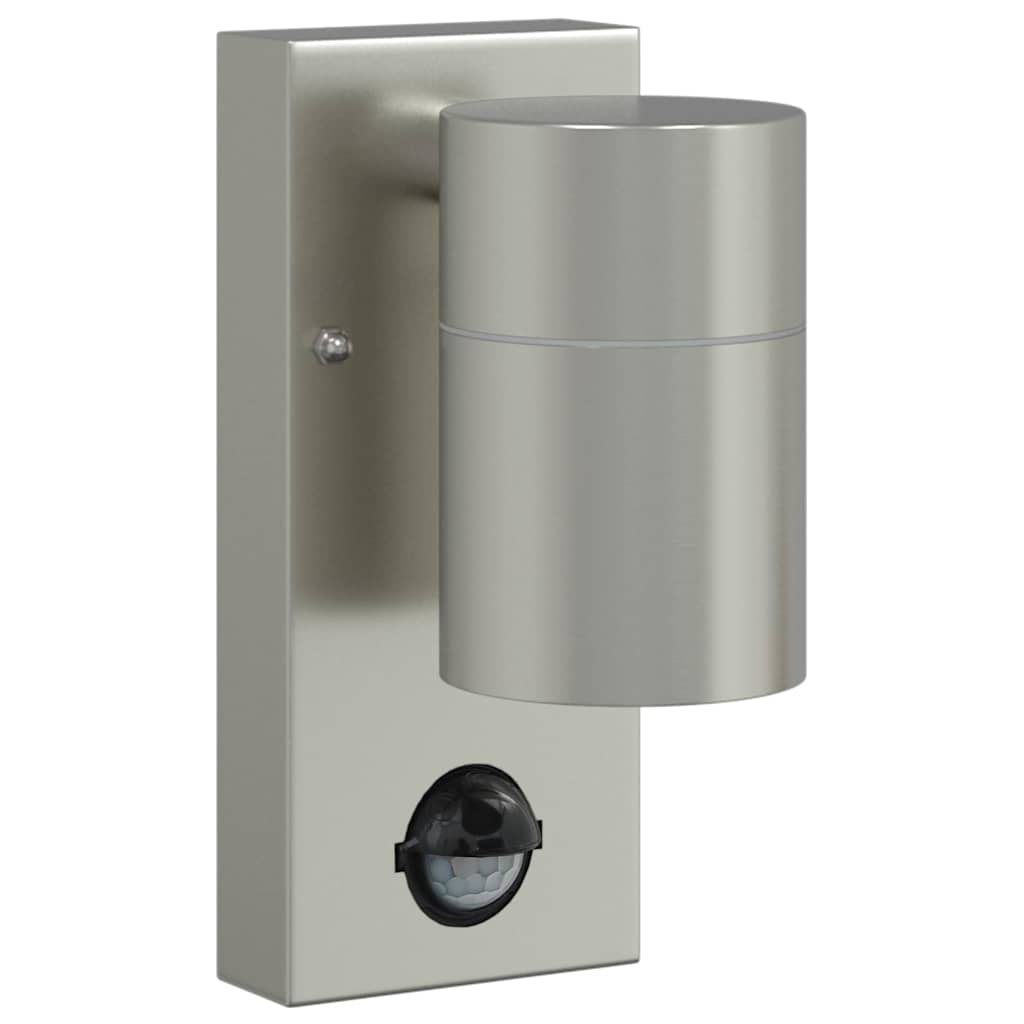Udendørs væglampe 2 stk. Sølv 6,5 x 10,5 x 16 cm