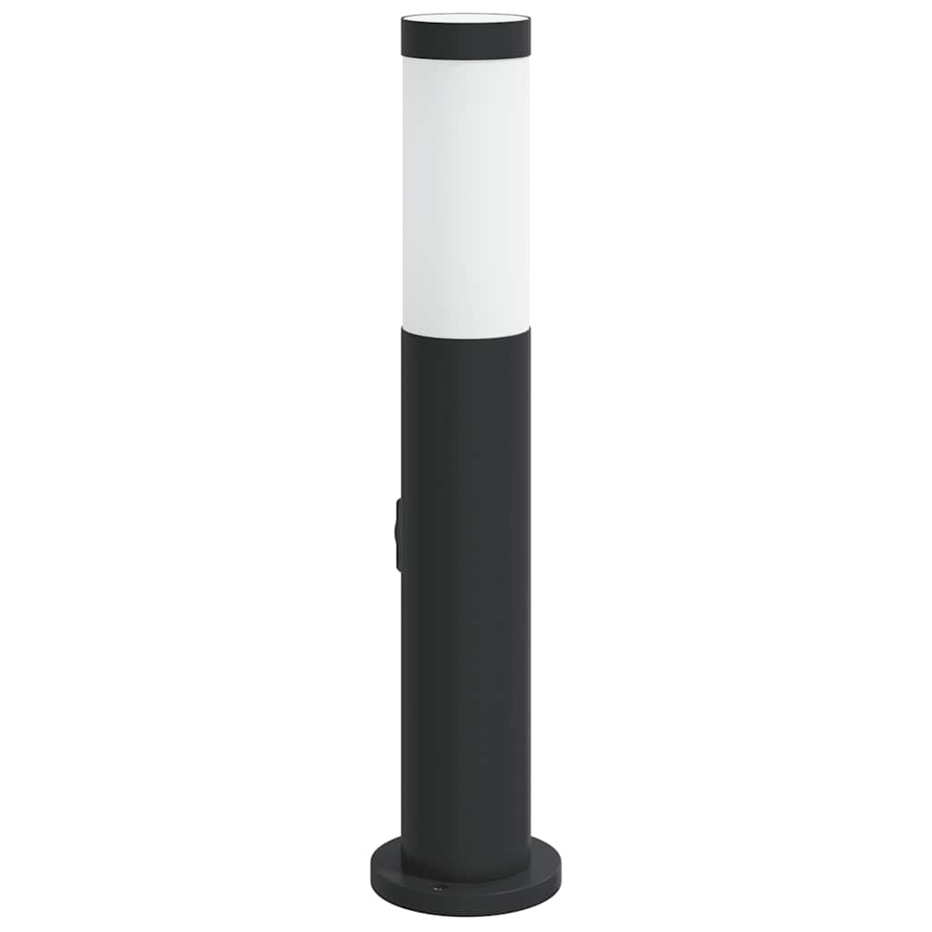 pullertlampe med stikkontakt 50 cm rustfrit stål IP44