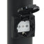 pullertlampe med stikkontakt 50 cm rustfrit stål IP44