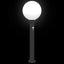 pullertlampe med sensor 80 cm sort IP44