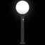 pullertlamper med sensor 3 stk. 80 cm sort IP44