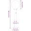 pullertlamper med sensor 3 stk. 80 cm sort IP44