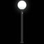 pullertlampe med sensor 120 cm sort IP44