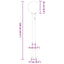 pullertlamper med sensor 3 stk. 120 cm sort IP44