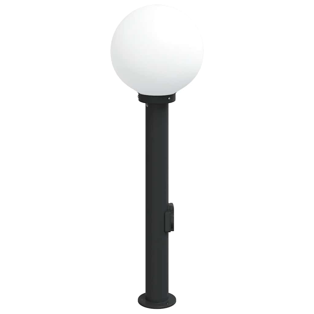 pullertlampe med stikkontakt 80 cm sort IP44