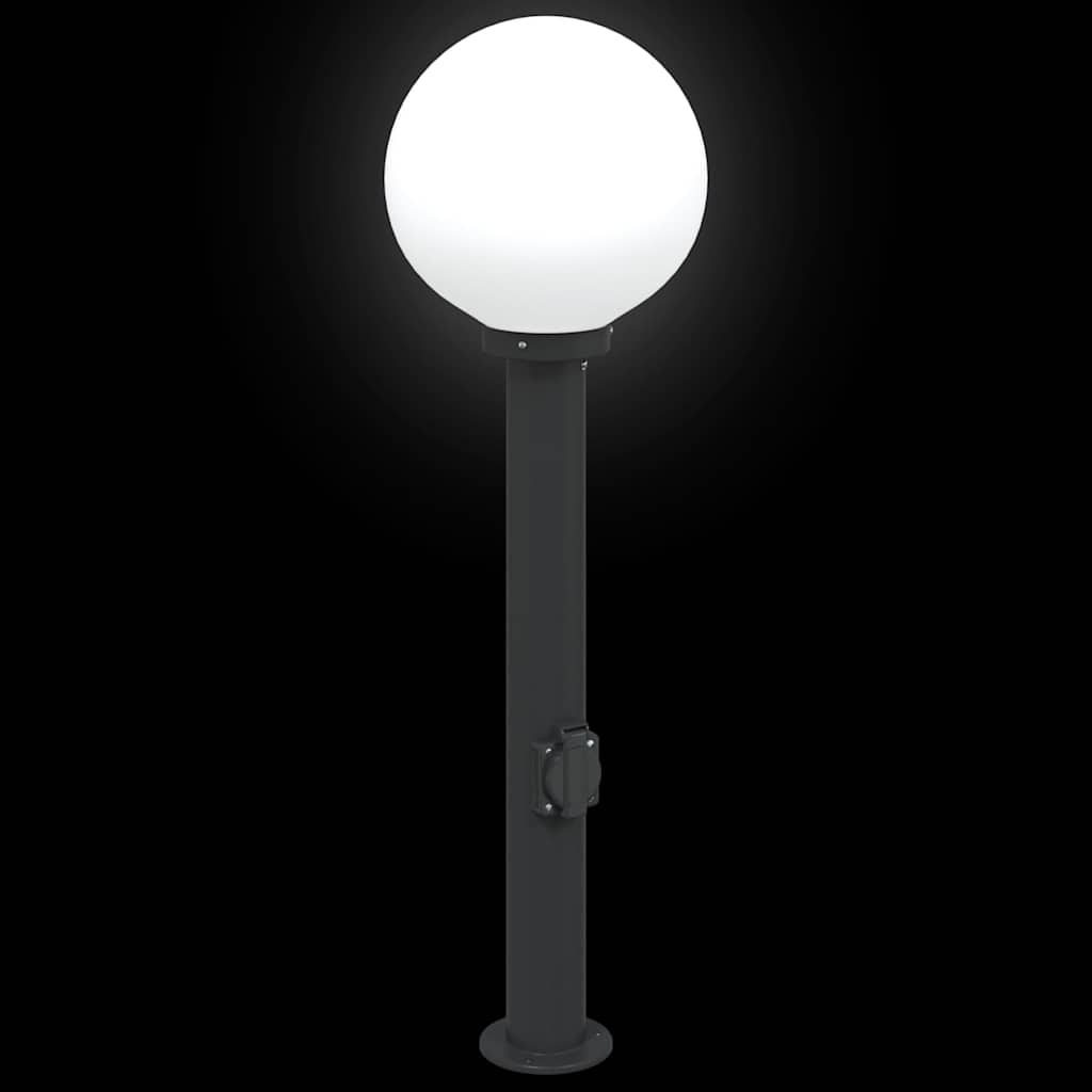 pullertlampe med stikkontakt 80 cm sort IP44