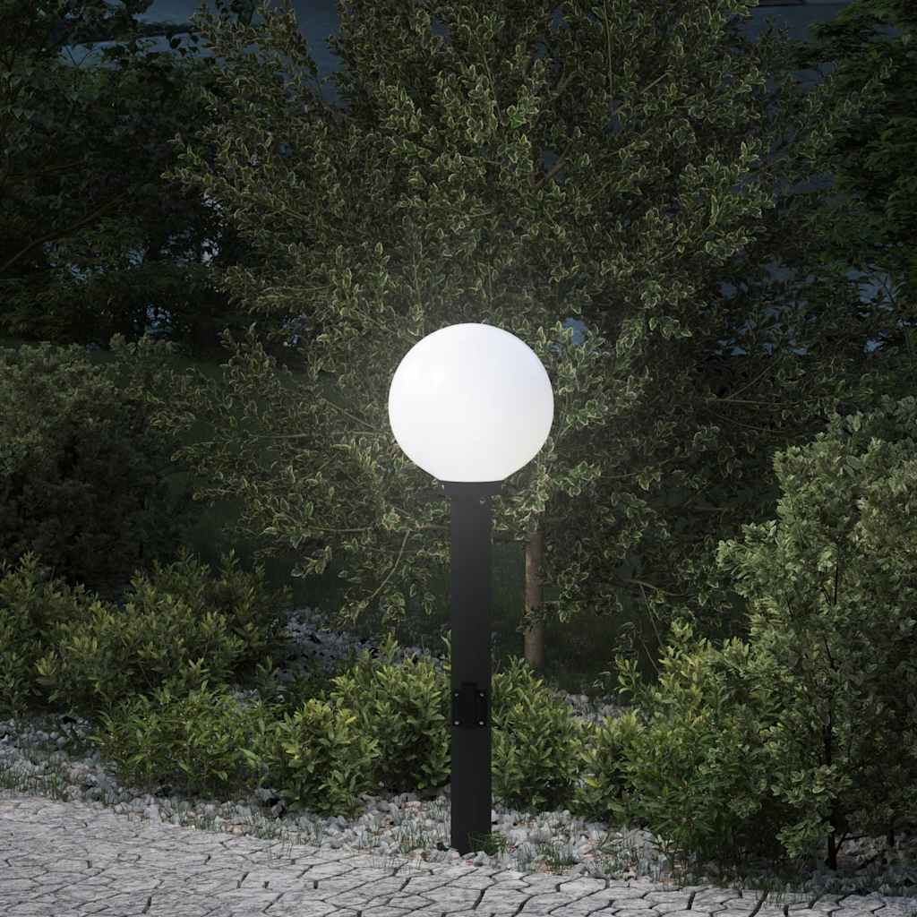 pullertlampe med stikkontakt 80 cm sort IP44