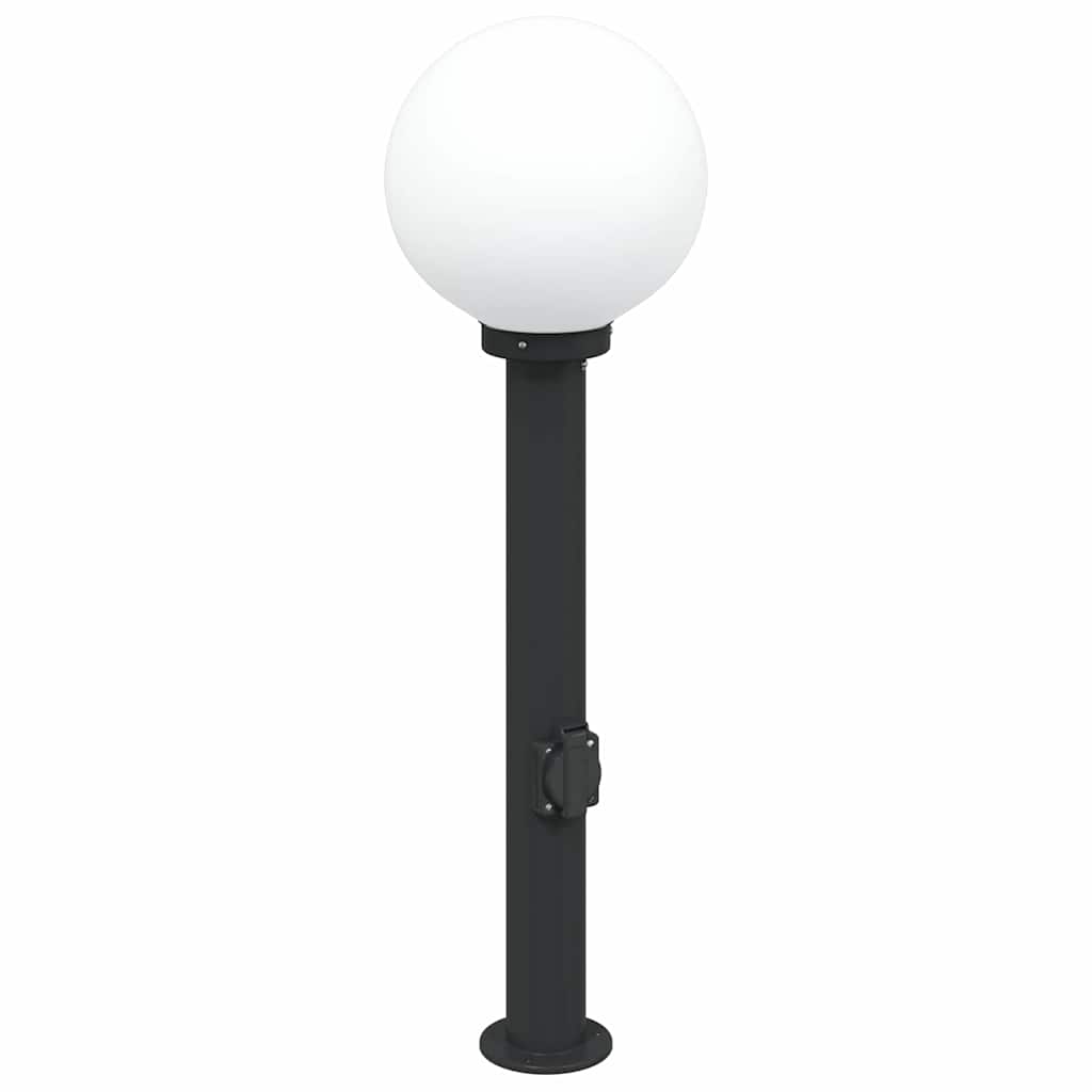 pullertlamper med stikkontakt 3 stk. 80 cm sort IP44