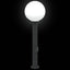 pullertlamper med stikkontakt 3 stk. 80 cm sort IP44