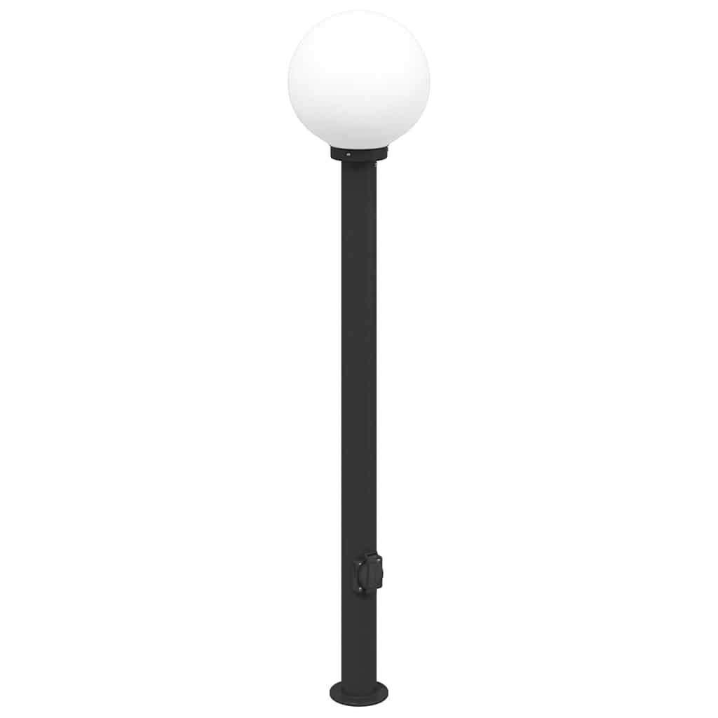 pullertlampe med stikkontakt 120 cm sort IP44