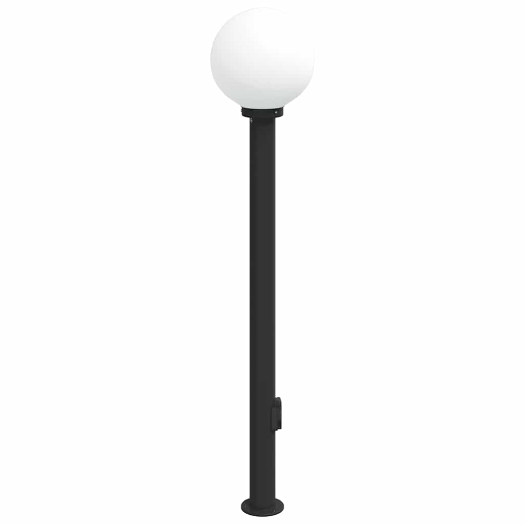 pullertlampe med stikkontakt 120 cm sort IP44