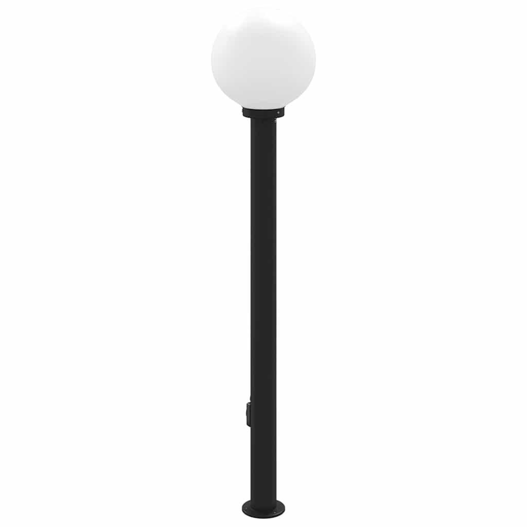 pullertlampe med stikkontakt 120 cm sort IP44