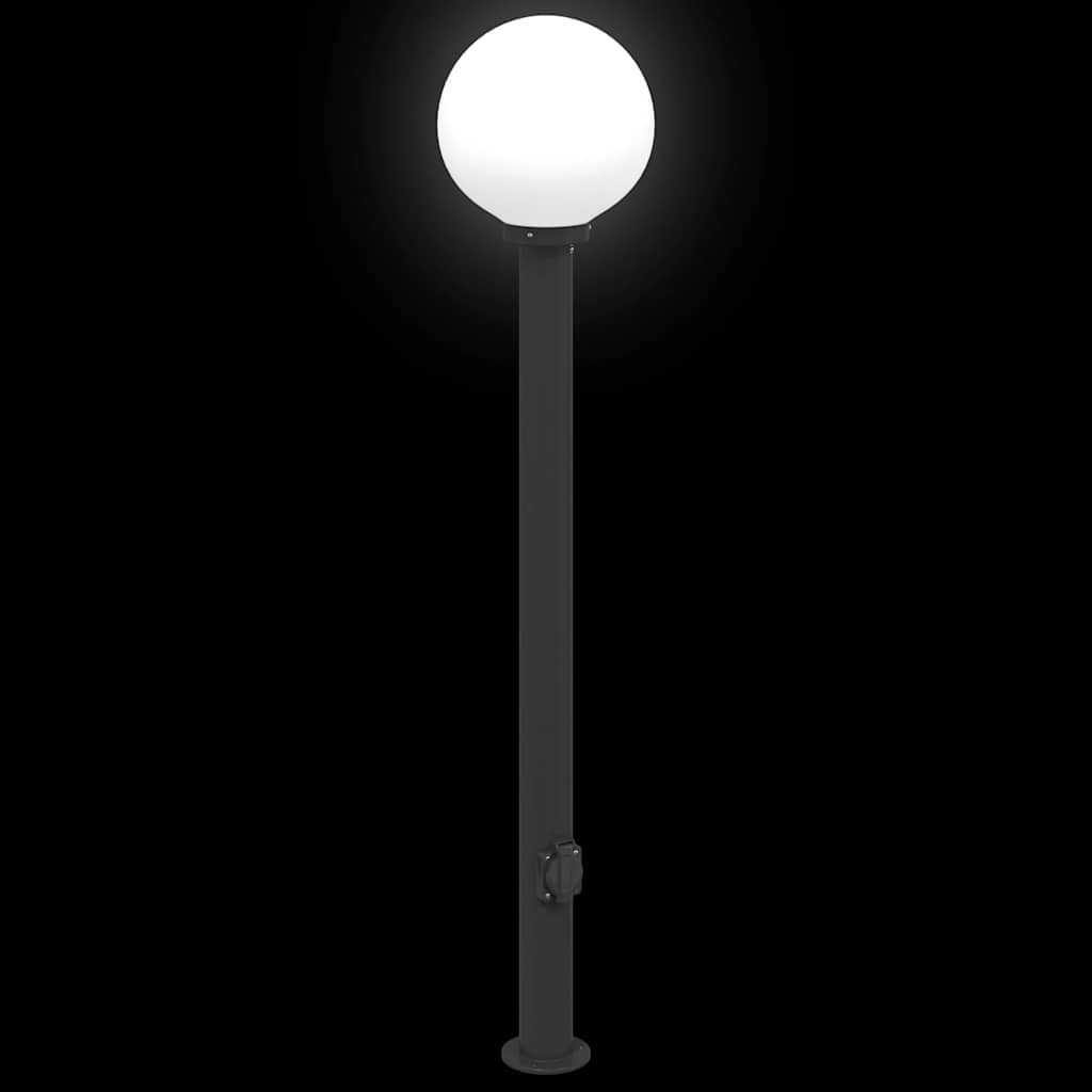 pullertlampe med stikkontakt 120 cm sort IP44