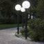 pullertlamper med stikkontakt 3 stk. 120 cm sort IP44