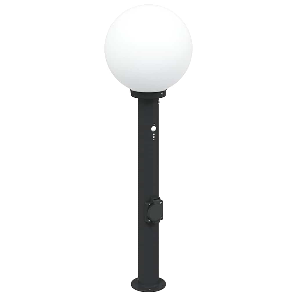 pullertlampe med sensor og stikkontakt 80 cm sort IP44