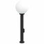 pullertlampe med sensor og stikkontakt 80 cm sort IP44