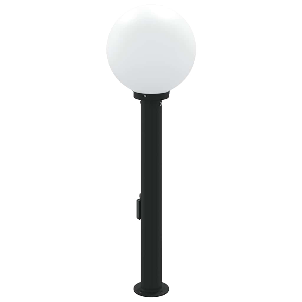 pullertlampe med sensor og stikkontakt 80 cm sort IP44