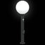 pullertlampe med sensor og stikkontakt 80 cm sort IP44