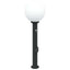 pullertlamper med sensor og stikkontakt 3 stk. 80 cm sort IP44